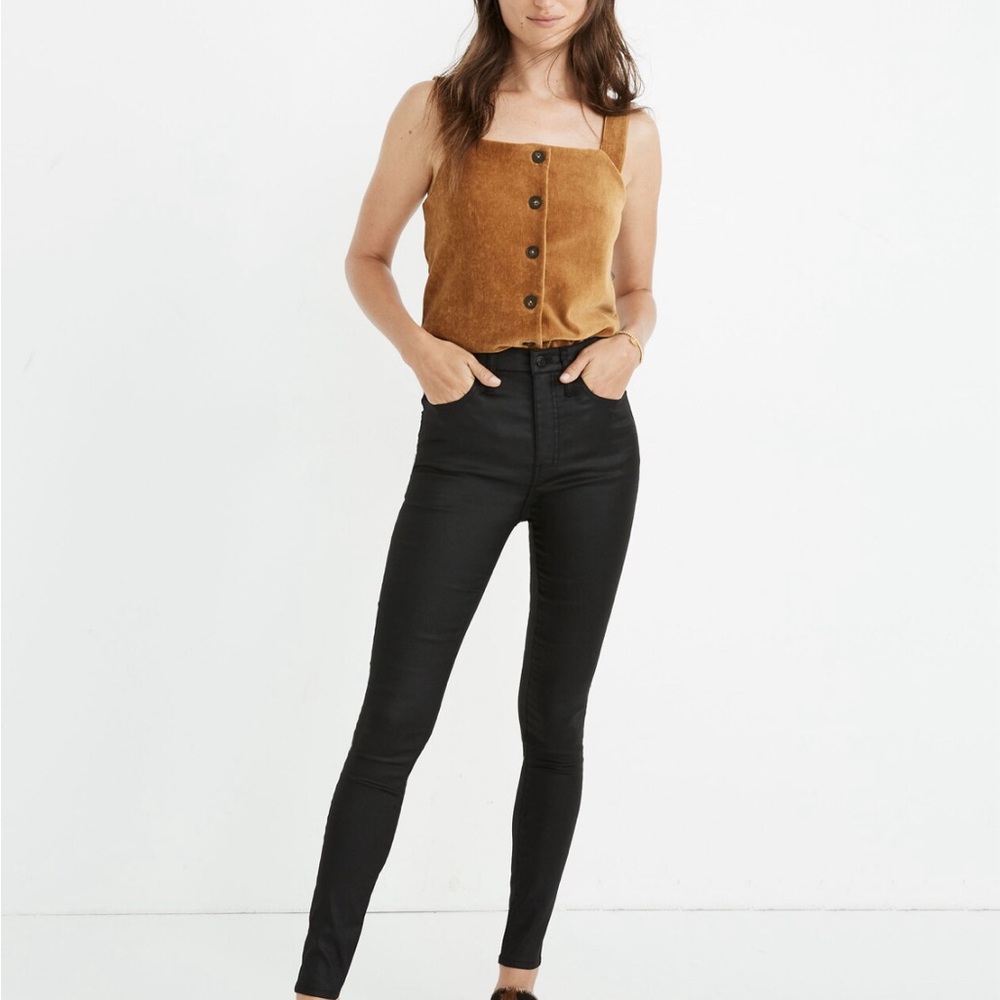 Madewell 10" High-Rise Skinny Jeans: Coated Edition size 27